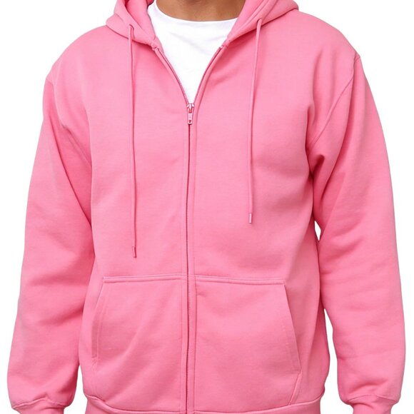 Men's Full Zip Hoodie Fleece Lightweight Athletic Pullover Modern Casual